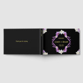 Bloemen Trouwbloemen Waterverf Goud Custom Gastenboek (Volledig)