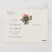  Bloemen Trouwen Save the Date Briefkaart (Achterkant)