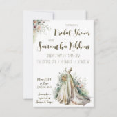 Bloemen trouwjurk, bruidsjurk, Vrijgezellenfeest Kaart (Voorkant)