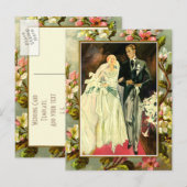  Bloemen Trouwpaar sjabloon Briefkaart (Voorkant / Achterkant)