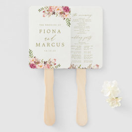  Bloemen Trouwprogramma Hand Fan Handwaaier