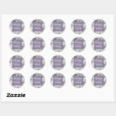  Bloemen Trouwstickers | Violet Ronde Sticker (Vel)