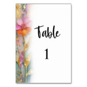 Bloemen trouwtafel nummer kaart (Achterkant)