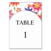 Bloemen trouwtafel nummer kaart (Achterkant)