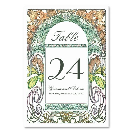 Bloemen Trouwtafel Nummers IV (V.3) Kaart (Voorkant)