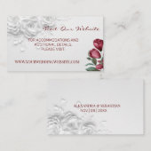 Bloemen Trouwwebsite Invoegen kaart Plaatskaartje (Voorkant / Achterkant)