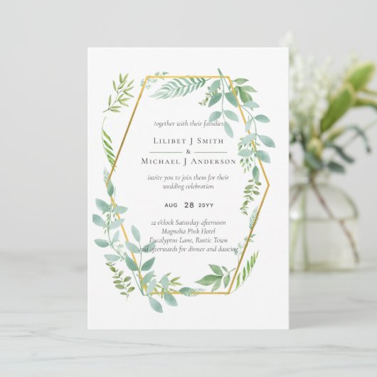 Bloemen Tuin Bladeren Groene Huwelijksdecoratie (Staand voorkant)