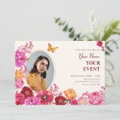 Bloemen tuin bloei lente foto kaart (Staand voorkant)