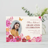 Bloemen tuin bloei voorjaar foto afstuderen kaart (Staand voorkant)