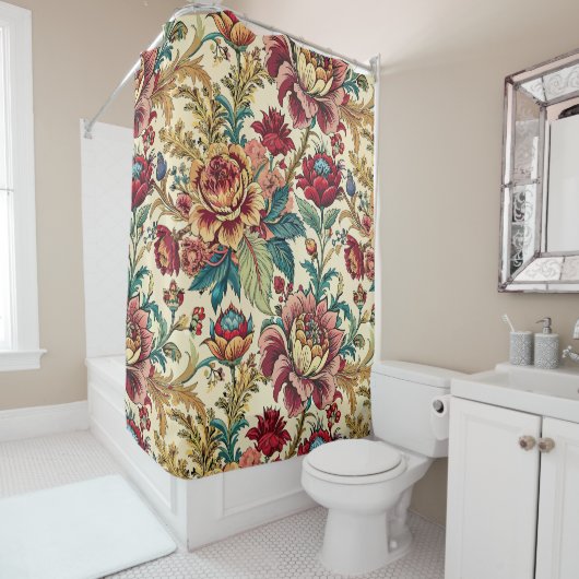 Bloemen tuin decoratieve eye-catching douchegordijn (In situ)