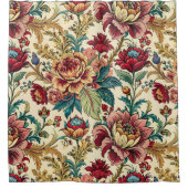 Bloemen tuin decoratieve eye-catching douchegordijn (Voorkant)