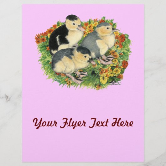 Bloemen Tuin Eendjes Flyer (Voorkant)