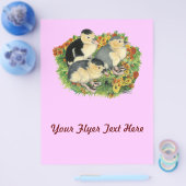 Bloemen Tuin Eendjes Flyer (Enkel)