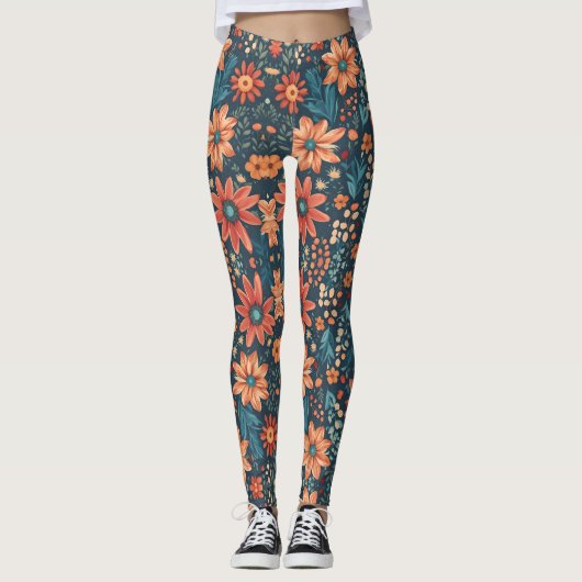 Bloemen Tuin Magic Leggings (Voorkant)