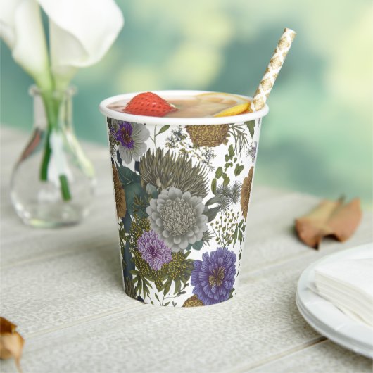 Bloemen Tuin Papier Cup Papieren Bekers (Insitu)