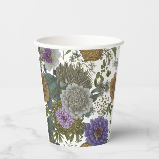  Bloemen Tuin Papier Cup Papieren Bekers (Voorkant)