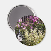 Bloemen Tuin Pastel Schilderij Magneet (Voorkant / Achterkant)