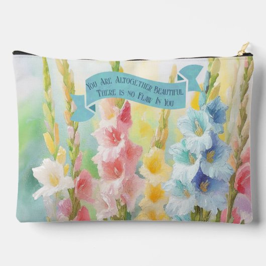 Bloemen Tuin Schilderen, Bijbel Quote, Reizen Etui (Achterkant)