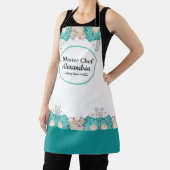 Bloemen Tuin Waterverf Floral Botanische Custom Schort (Insitu)