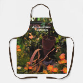 Bloemen Tuinieren Waterverf Bloemen Custom Schort (Voorkant)