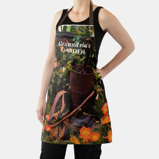 Bloemen Tuinieren Waterverf Bloemen Custom Schort (Insitu)