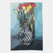 Bloemen, Tulpen, Vase, na Matisme Theedoek (Verticaal)