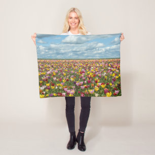 Bloemen   Tulpen Willamette Valley Oregon Fleece Deken