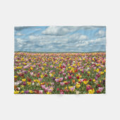 Bloemen | Tulpen Willamette Valley Oregon Fleece Deken (Voorkant (Horizontaal))