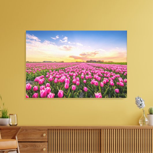 Bloemen | Tulpen Zuid-Holland, Nederland Canvas Afdruk (Insitu (Woonkamer))