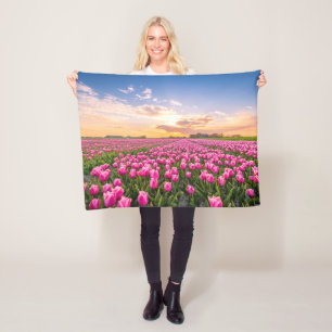 Bloemen   Tulpen Zuid-Holland, Nederland Fleece Deken