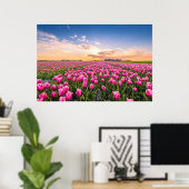 Bloemen | Tulpen Zuid-Holland, Nederland Poster (Thuiskantoor)