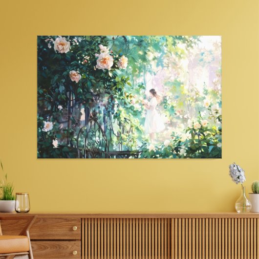 *~* Bloemen TV2  Kunst Uitgerekt Canvas Print (Insitu (Woonkamer))