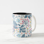 Bloemen Tweekleurige Koffiemok (Voorkant rechts)
