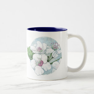bloemen tweekleurige koffiemok
