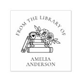 Bloemen uit de bibliotheek van aangepaste naam  zelfinktende stempel (Design)