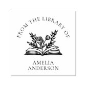 Bloemen uit de bibliotheek van aangepaste naam  zelfinktende stempel (Design)