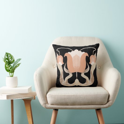 Bloemen uit de jaren 20 kussen (Stoel)