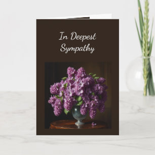 Bloemen uit de lila tuin, met diep medeleven kaart