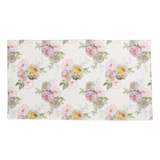 Bloemen uit Heaven Cream King Pillowcase Kussensloop (Achterkant)