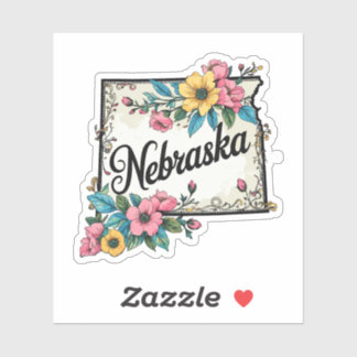 Bloemen uit Nebraska - Wilde Bloemen Nebraska Sticker