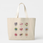 Bloemen uit New England Grote Tote Bag (Achterkant)