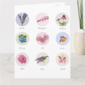 Bloemen uit New England Kaart (Voorkant)