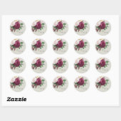 Bloemen uit vroeger tijden ronde sticker (Vel)