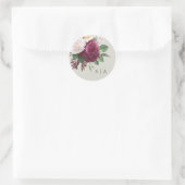 Bloemen uit vroeger tijden ronde sticker (Tas)