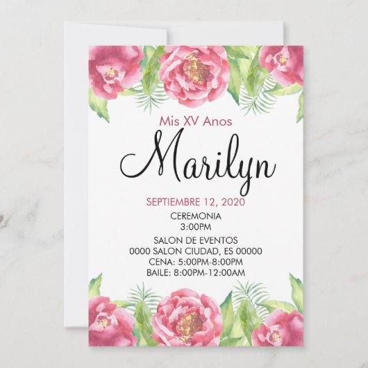 BLOEMEN UITNODIGING (Voorkant)