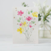 bloemen uitnodiging (Staand voorkant)