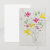 bloemen uitnodiging (Voorkant / Achterkant)