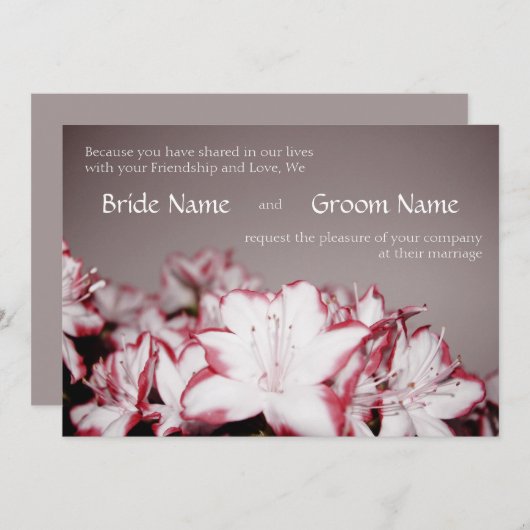 Bloemen - Uitnodiging (Voorkant / Achterkant)