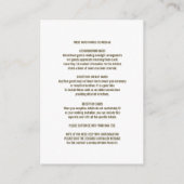  Bloemen Uitnodiging bruiloft Kaart Inserts (Achterkant)