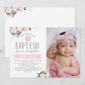 Bloemen | uitnodiging tot doop (Voorkant / Achterkant)